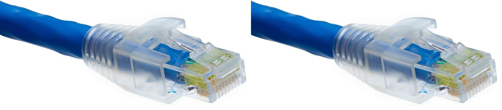 RJ45 Strain Relief Boots 7.5mm Slip~On PVC Plug Covers Transparent 100 Pack