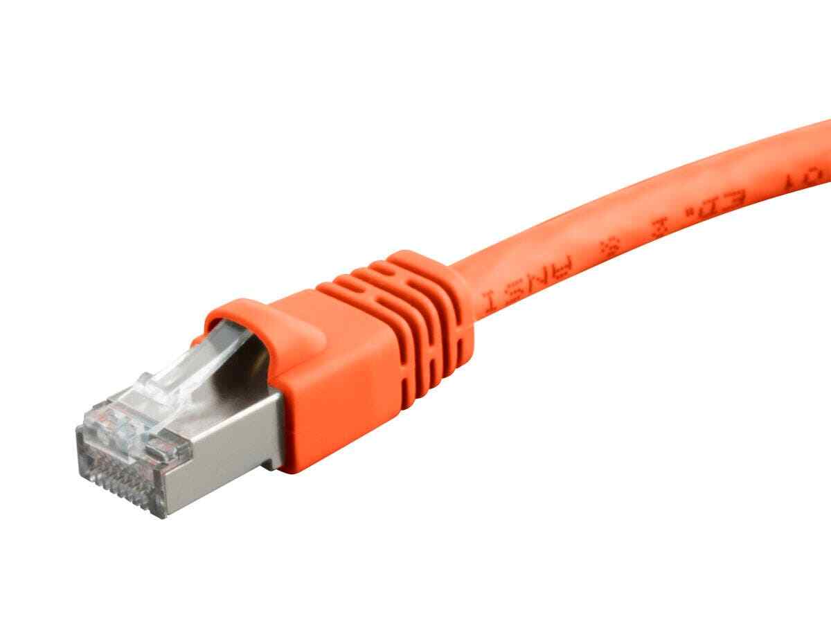 (10) MONOPRICE 24324 Patch Cords, Cat 6A, Flexboot, ORANGE, 1.0 ft.