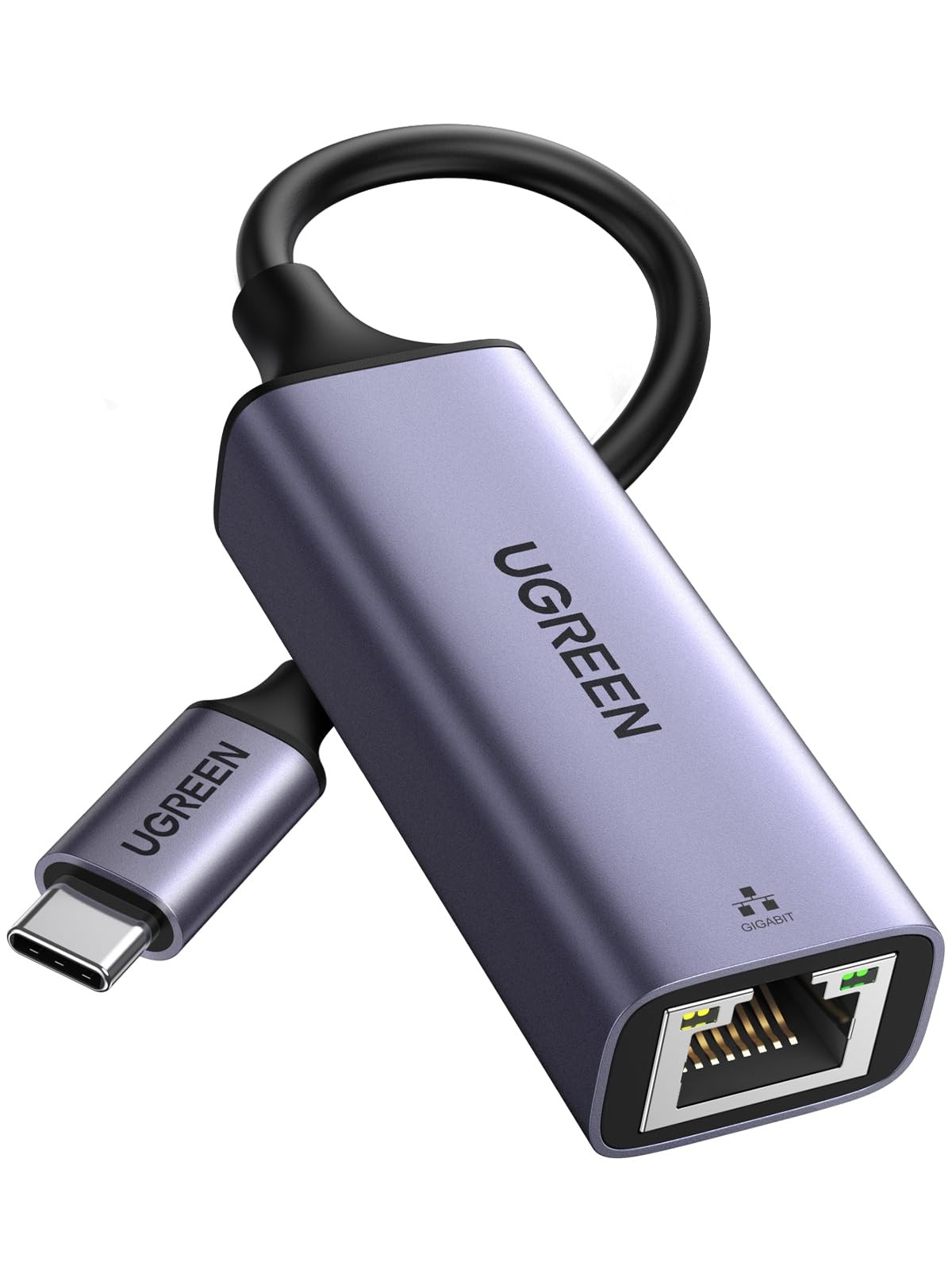 UGREEN USB C to Ethernet Adapter, Plug and Play 1Gbps 0.3FT, Space Grey
