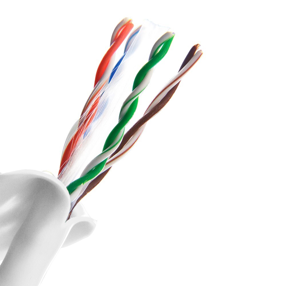 Skyline Cat 6, Solid Bare Copper, CMR Rated, 1000ft Bulk Network Cable, (White)