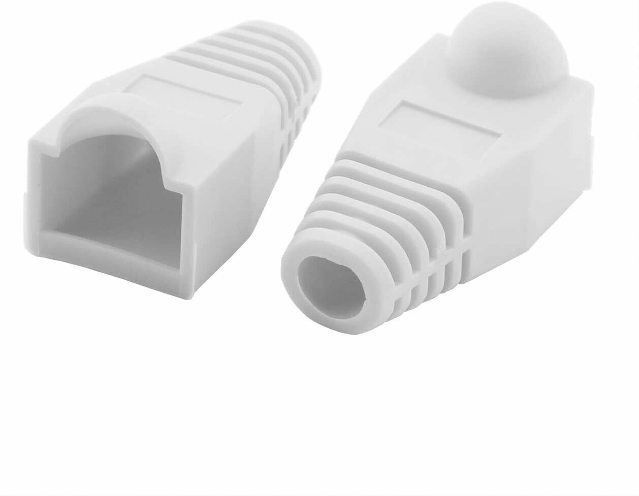 600 pcs Boot Cap Cover for RJ45 Network Connectors Cat5 Cat5e Cat6 Cable White