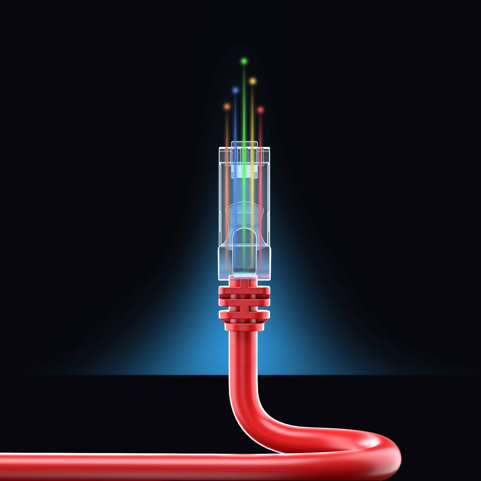 12 Pack Cat 6 Ethernet Cable 1.5 ft High-Speed LAN UTP 10Gbps 550MHz Red