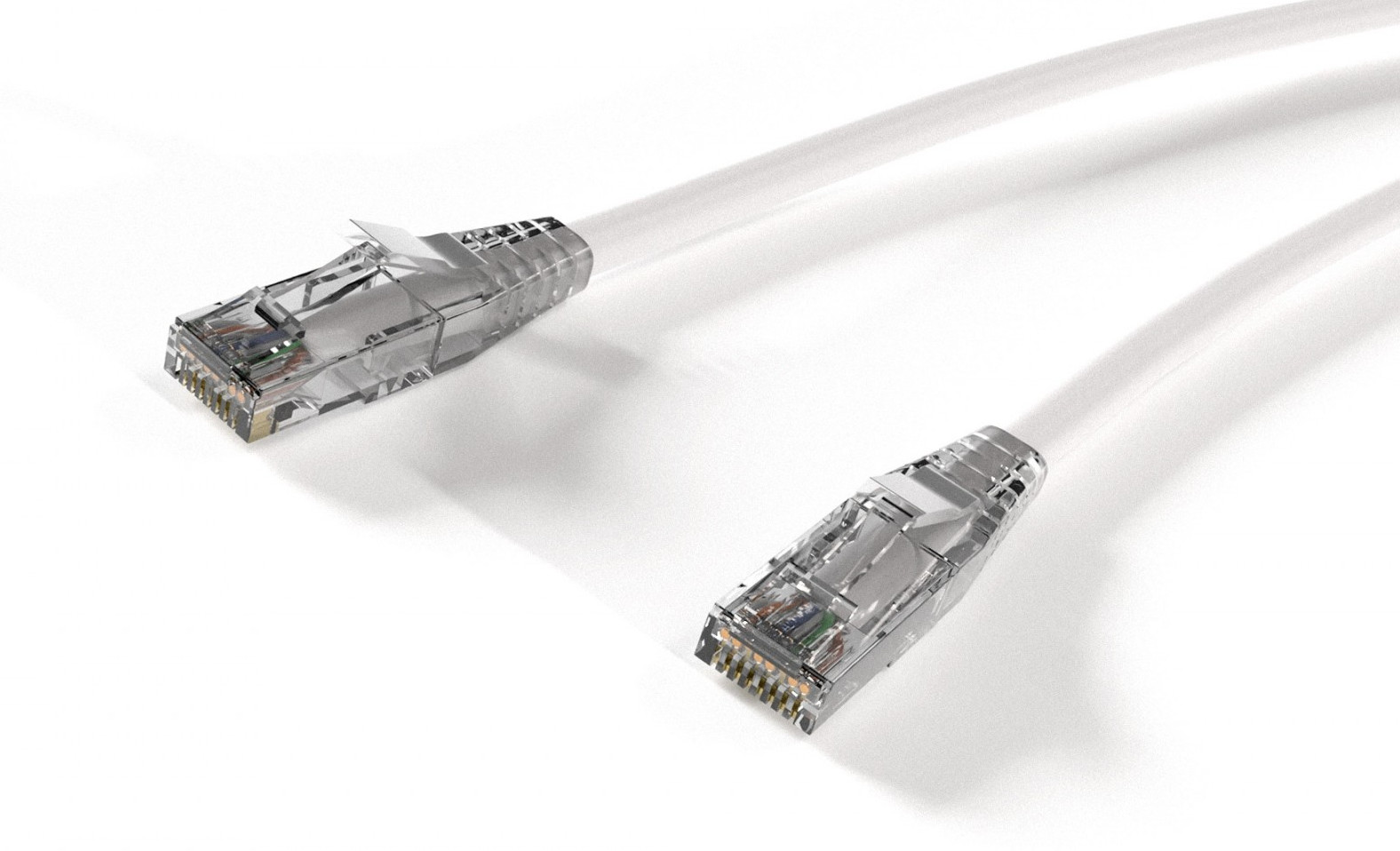 Cat6 UTP patch cable clear boot 6in 1ft 2ft 3ft 5ft 6ft 7ft 10ft Lot of 1, 5, 10
