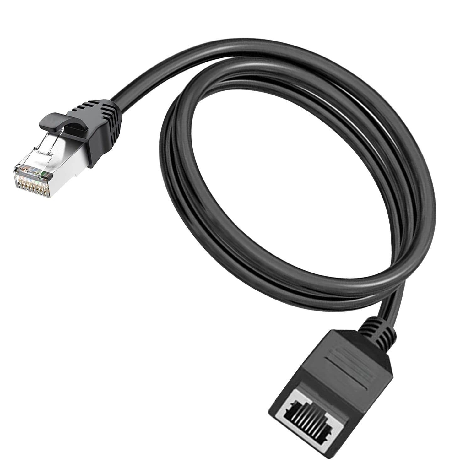Ethernet Extension RJ45 Male To Female LAN Patch Extender 2Ft/60cm 2 PCS