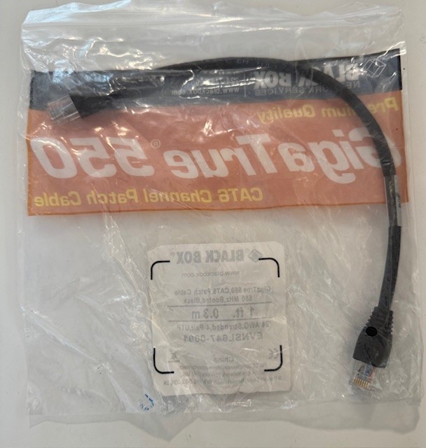 Black Box Giga True 550MHz Cat6 EVNSL647-0001 1ft 24AWG, Stranded, 4-pair 3 Lot