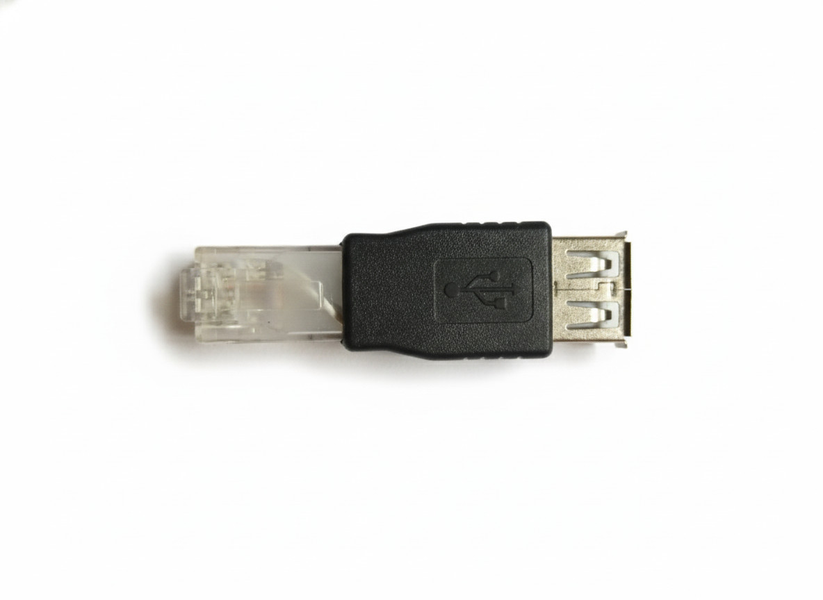 USB A Female to Ethernet RJ45 Male Adapter ADSL Modem LAN Router Network AS IS