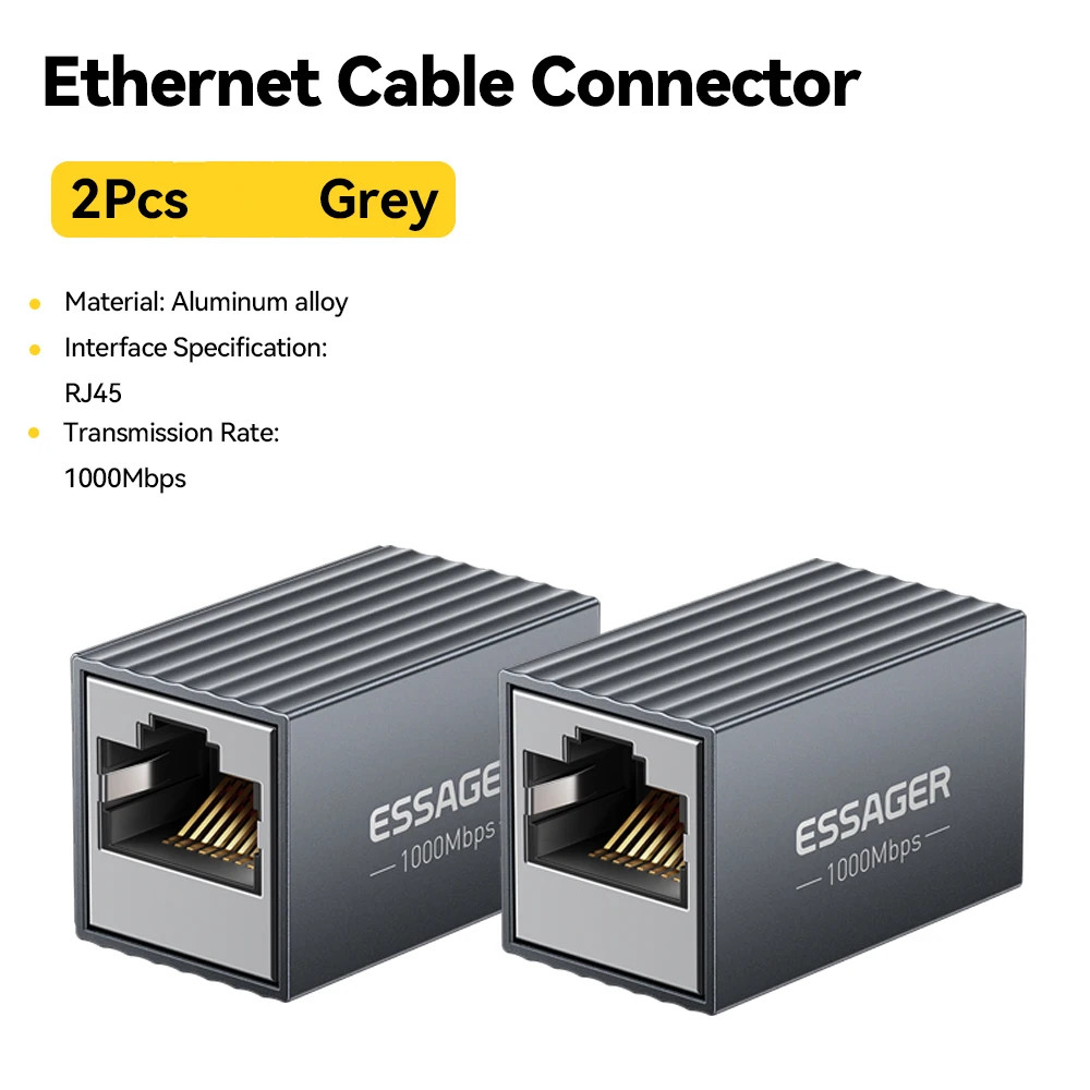 Essager RJ45 Connector Port 10Gbps Network Extender Extension For Ethernet Cable