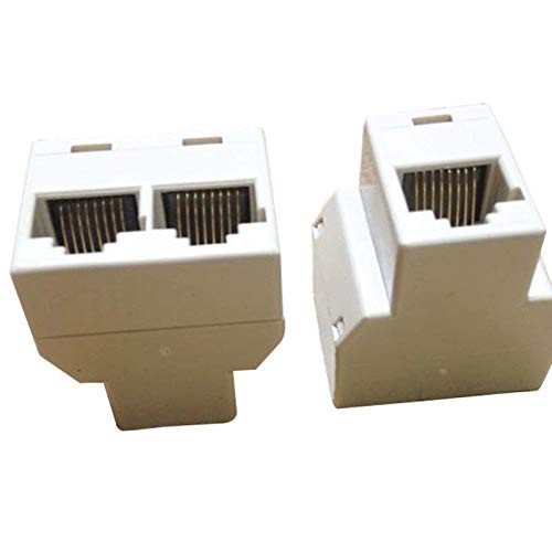 4 Pack RJ45 Splitter Connector Adapter 1 to 2 Female Port Plug 3 Way CAT 5 6
