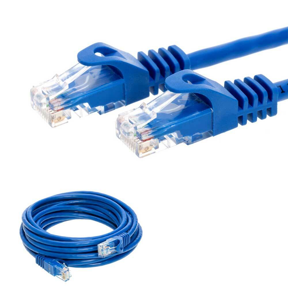 30ft Cat6 Patch Cord Cable Ethernet Internet Network LAN RJ45 UTP Blue