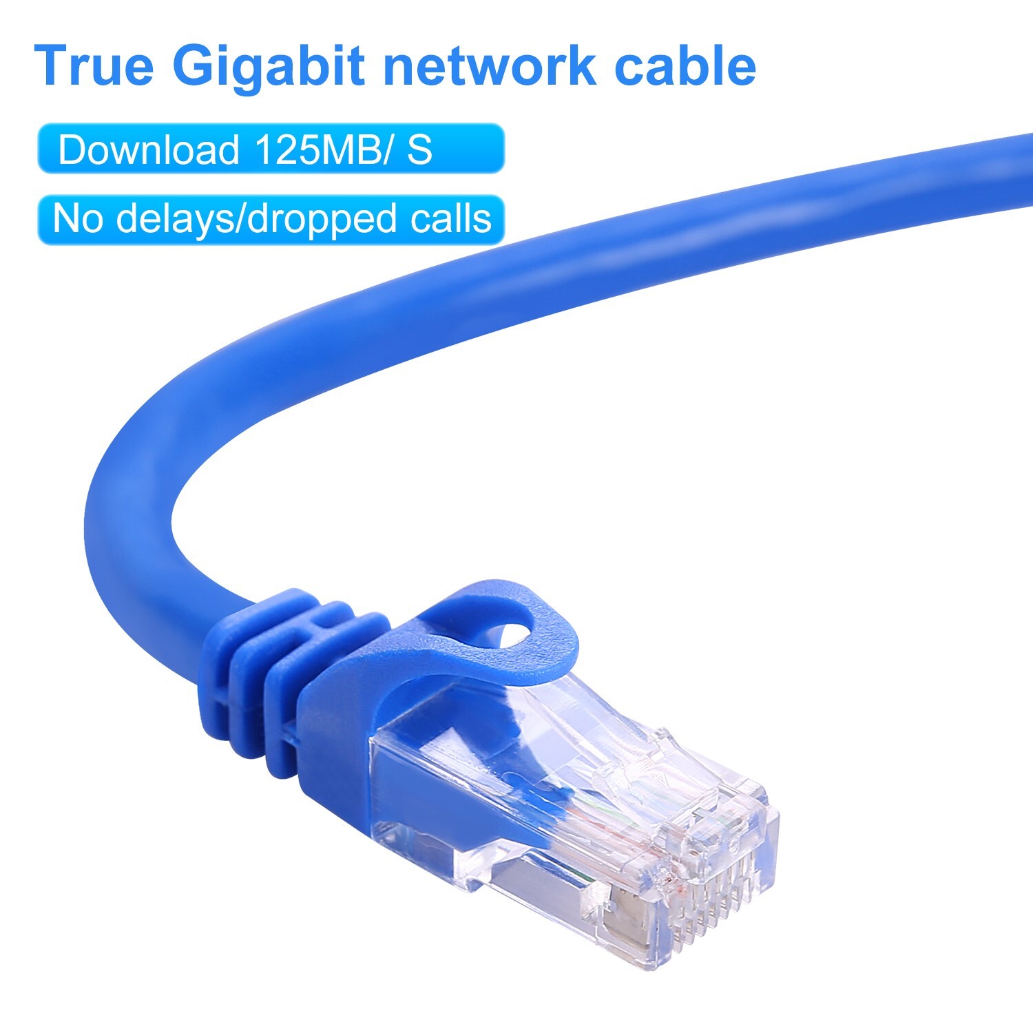 AvesView CAT6 Ethernet Patch Cable High Speed 550Mhz UTP 25FT 50FT 100FT – Blue