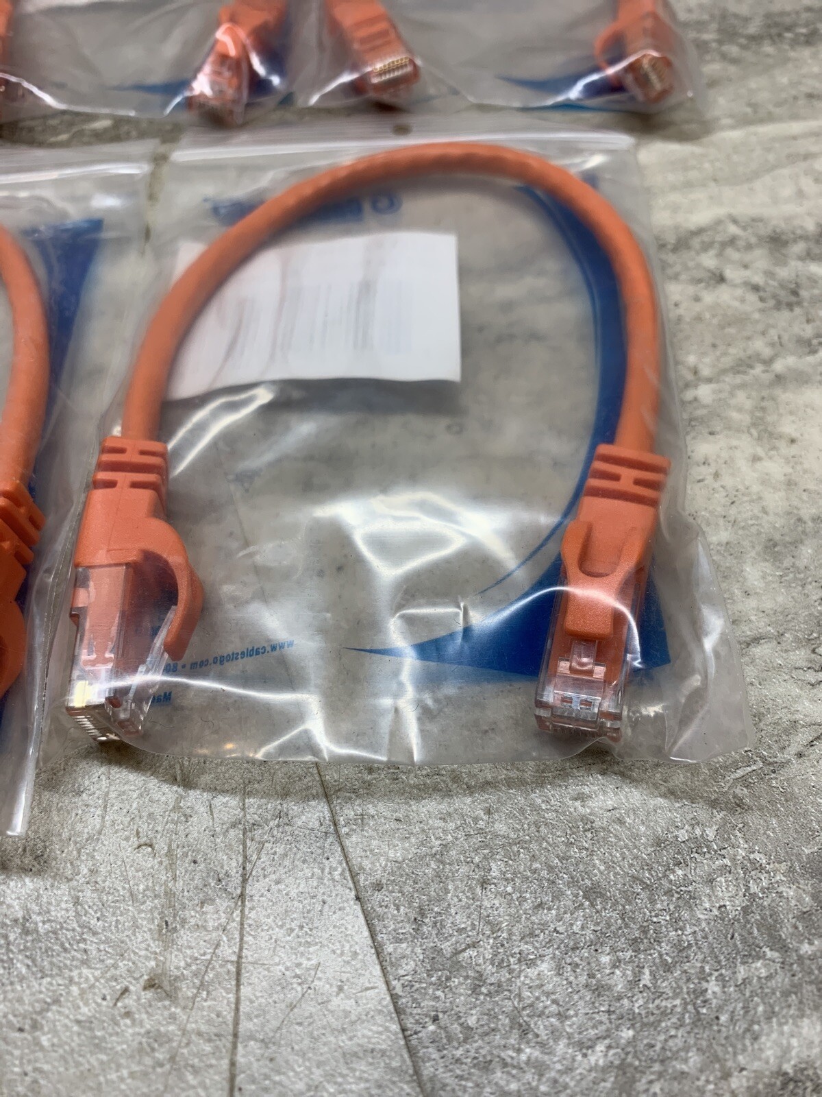 Lot Of 7 C2G 27810 1ft Cat6 Snagless Unshielded (UTP) Network Patch Cable, New