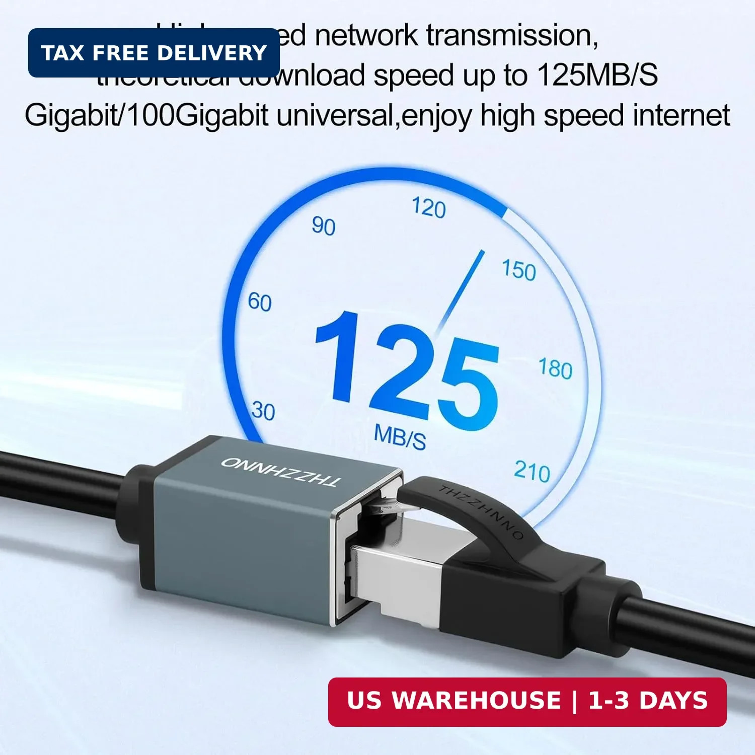 Cat6 Ethernet Extension Cable 15FT, 1000Mbps RJ45 Male to Female Cable, Gigabit