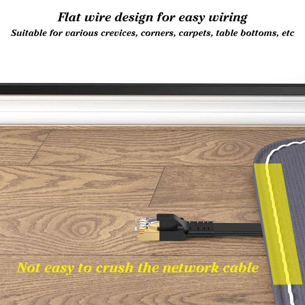 Cat 8 Ethernet RJ45 Cable Super Speed 40Gbps Patch LAN Network Gold Plated Lot