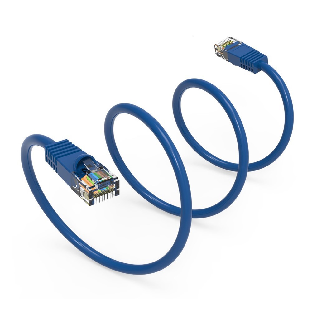 4FT Cat5E RJ45 Ethernet LAN Network UTP Snagless Patch Cable Pure Copper Blue