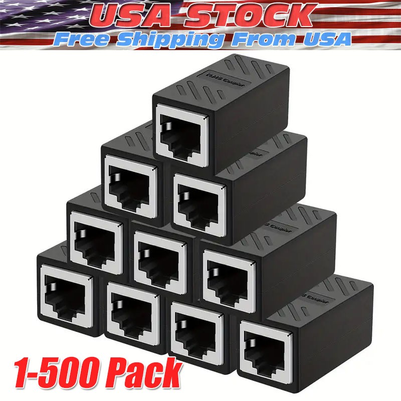 RJ45 Inline Coupler Cat7 Cat6 Cat5e Cat5 Ethernet LAN Network Cable Adapter Lot