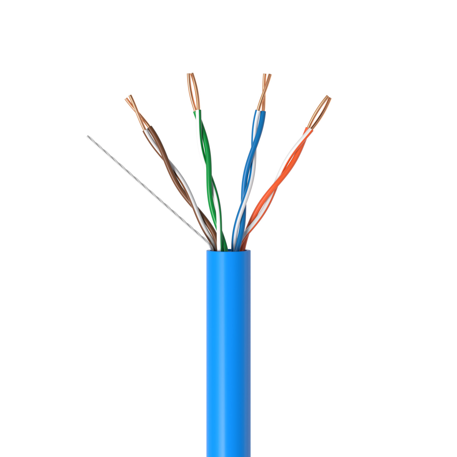 1000ft Cat5e Cable Ethernet Bulk Wire Solid Network CAT5 RJ45 Lan 24AWG BLUE