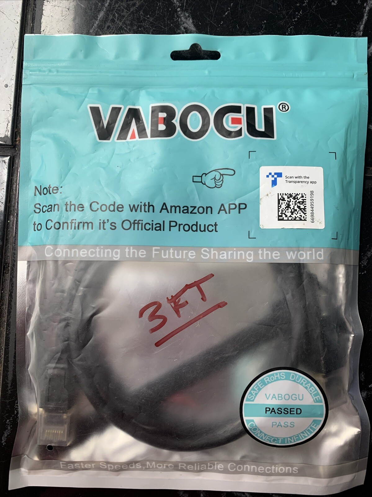 Vabocu Cat 8 Ethernet Cable 3.ft