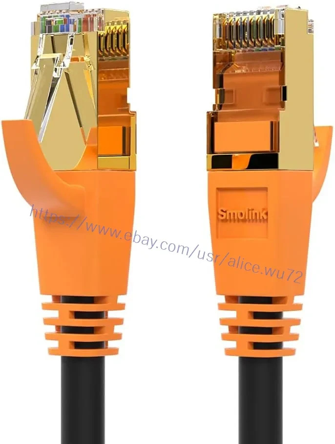 Cat8 Ethernet Cable 1.5Ft Heavy Duty Shielded SFTP LAN Network Patch Cord 40Gbps