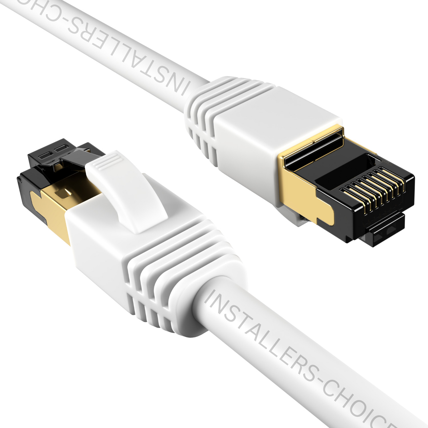 Cat8 Ethernet Cable RJ45 Shielded High Speed 40Gbps Internet White Copper Lot