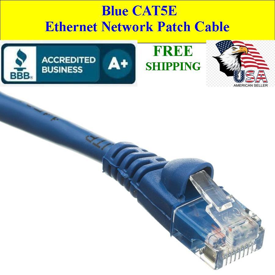 100 PACK 1 Ft Cat5e Ethernet Network Computer Patch Cable for PC, XBOX, PS3, PS4