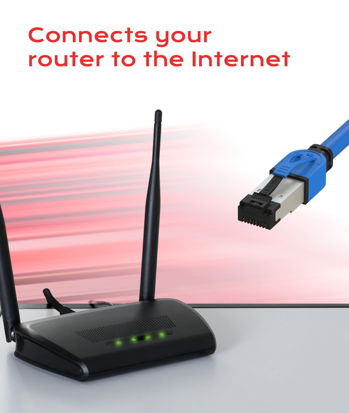 LINKUP Cat 8 Ethernet Cable | Long Internet Cord | High Speed LAN 7ft, Blue