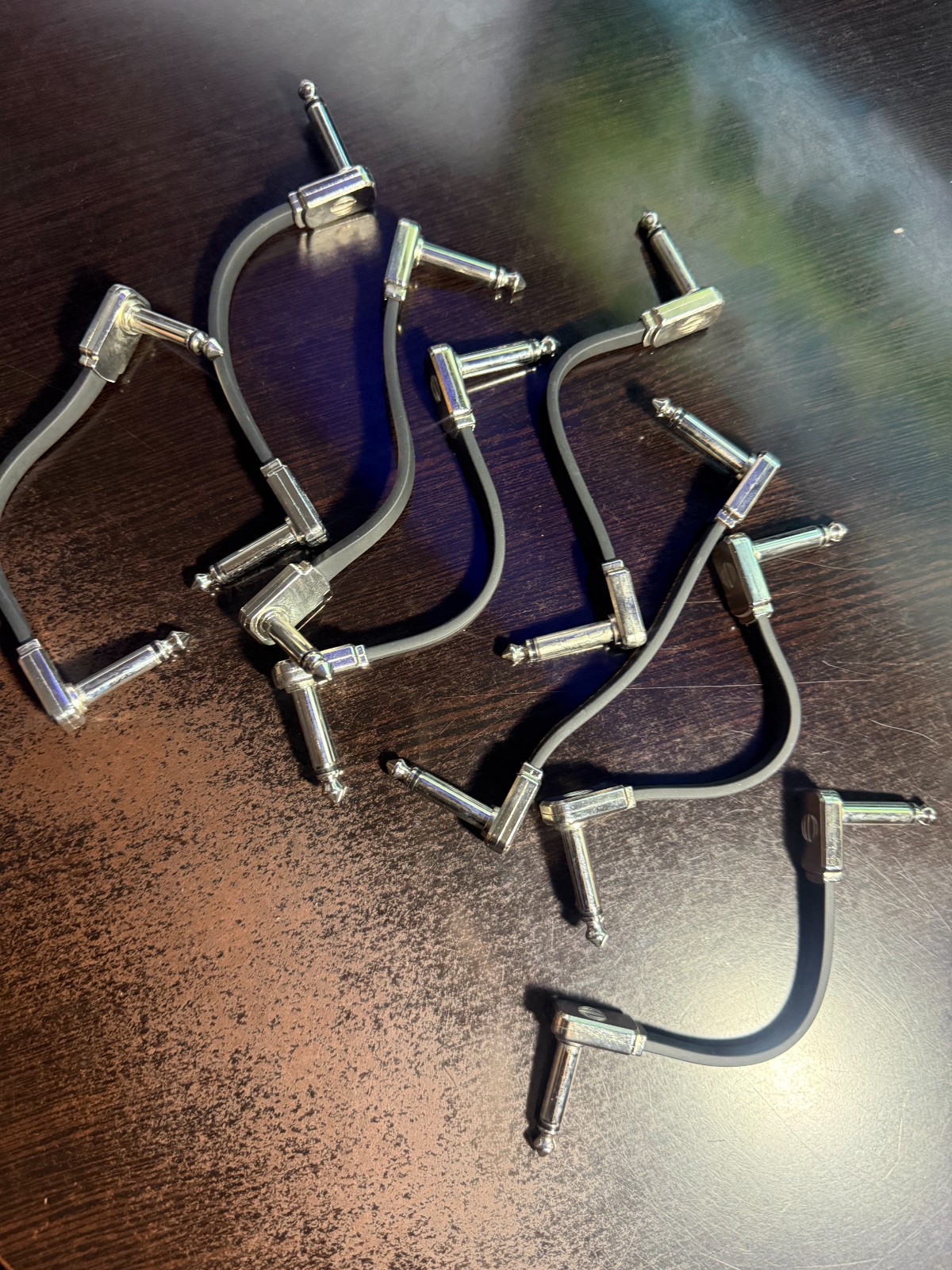 Flat Patch Cable Assortment – 21 Cables – 2″ to 36″ – Guitar, Pedalboard