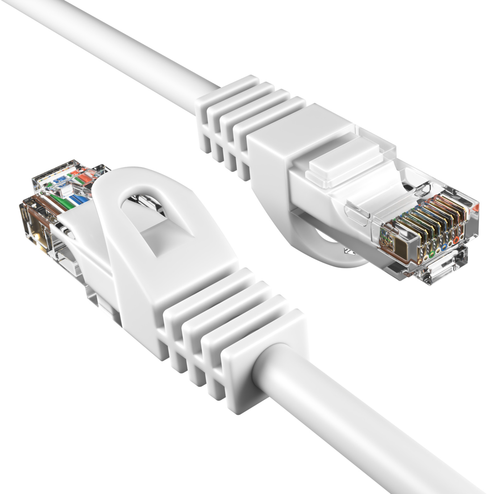 Cat6 White Patch Cord Network Cable Ethernet LAN RJ45 UTP 25FT- 200FT Multi LOT