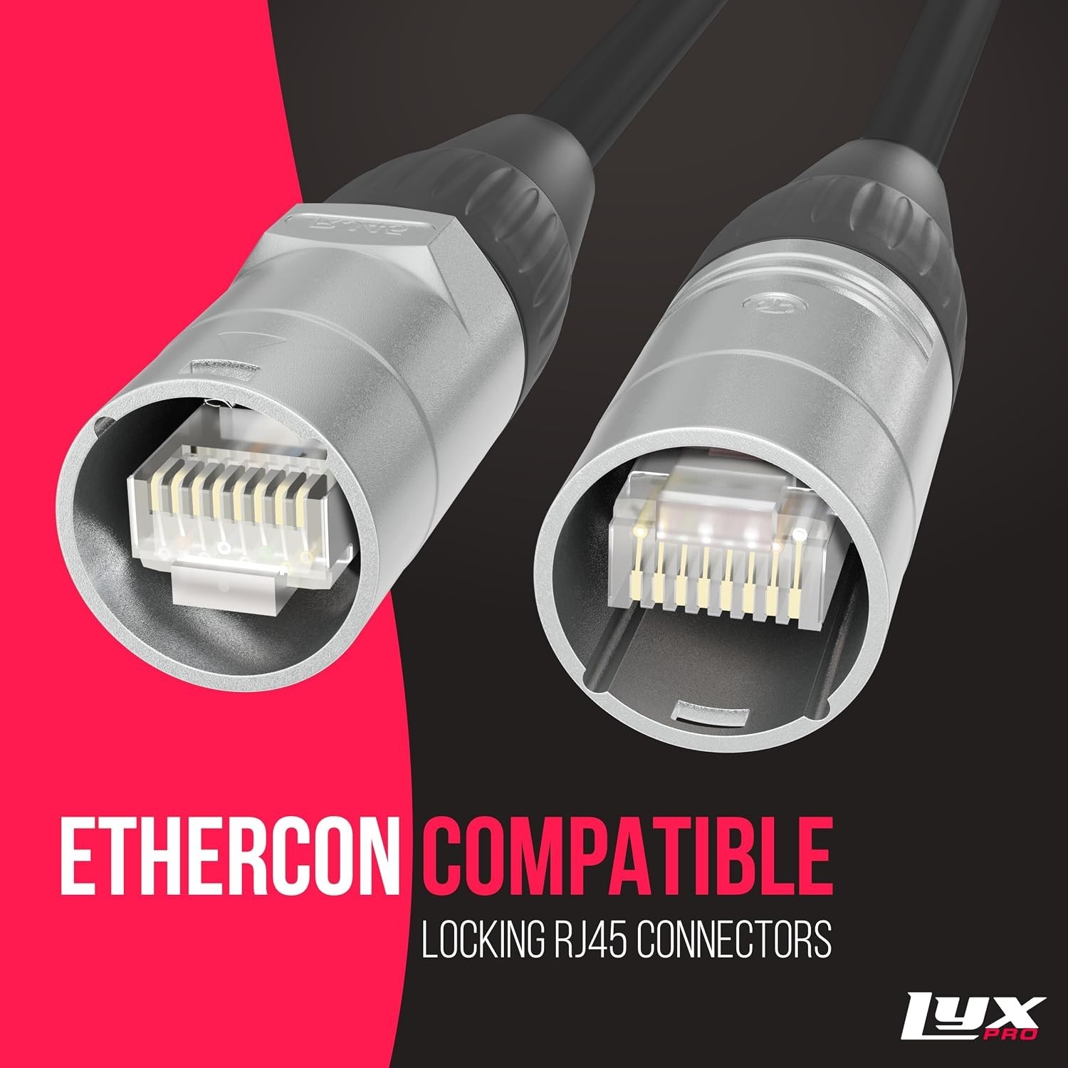 20 Feet Shielded Ethercon Cable – Professional Audio & Lighting RJ45 Cable, S…