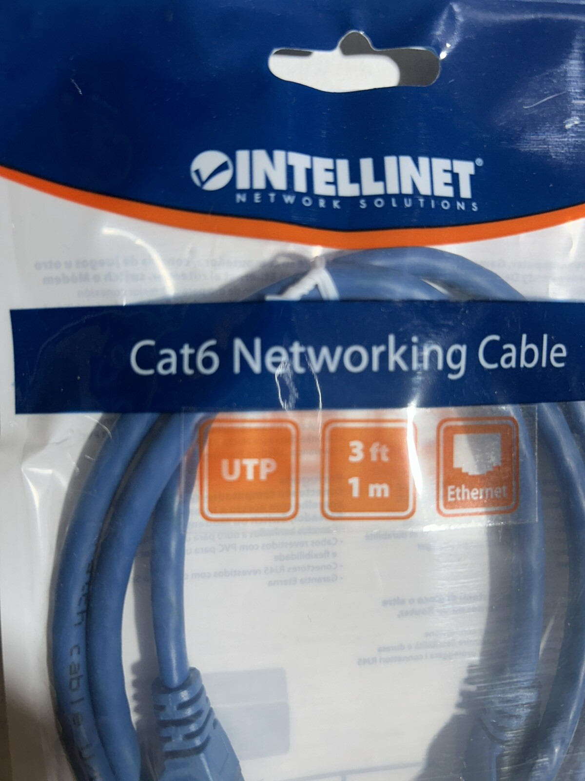 12 Pack Of Cables Intellinet 342582 3ft Blue Cat6 Snagless Patch Cable-Free Ship