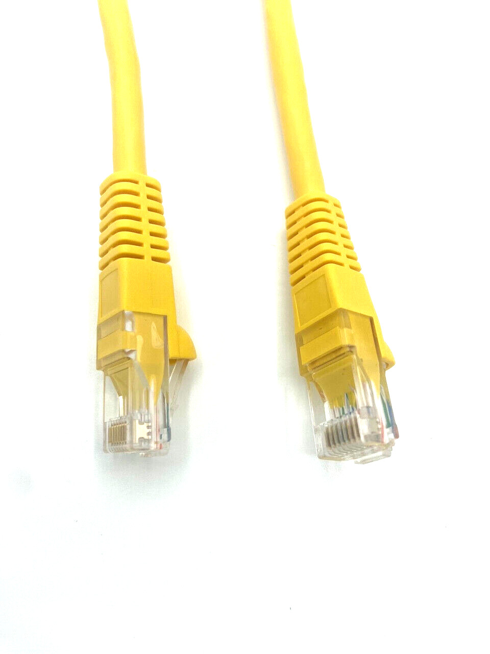 CAT6 2ft 24″ RJ45 Yellow Ethernet Cable Flex 24AWG Solid straight 568B 10 PACK