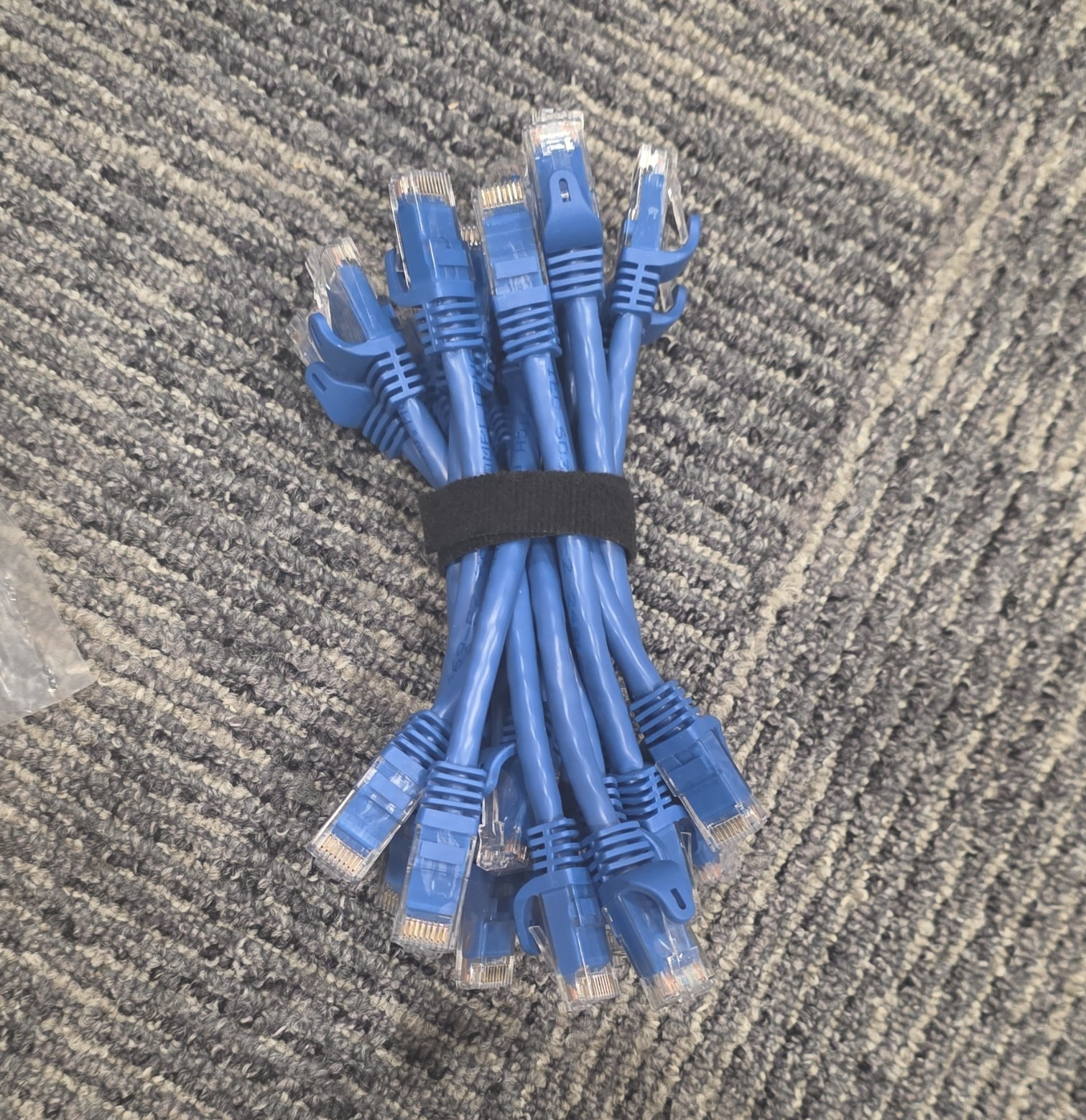 14 of Ethernet Cable Patch Cord RJ-45 to RJ-45 1 ft Blue Booted Universal