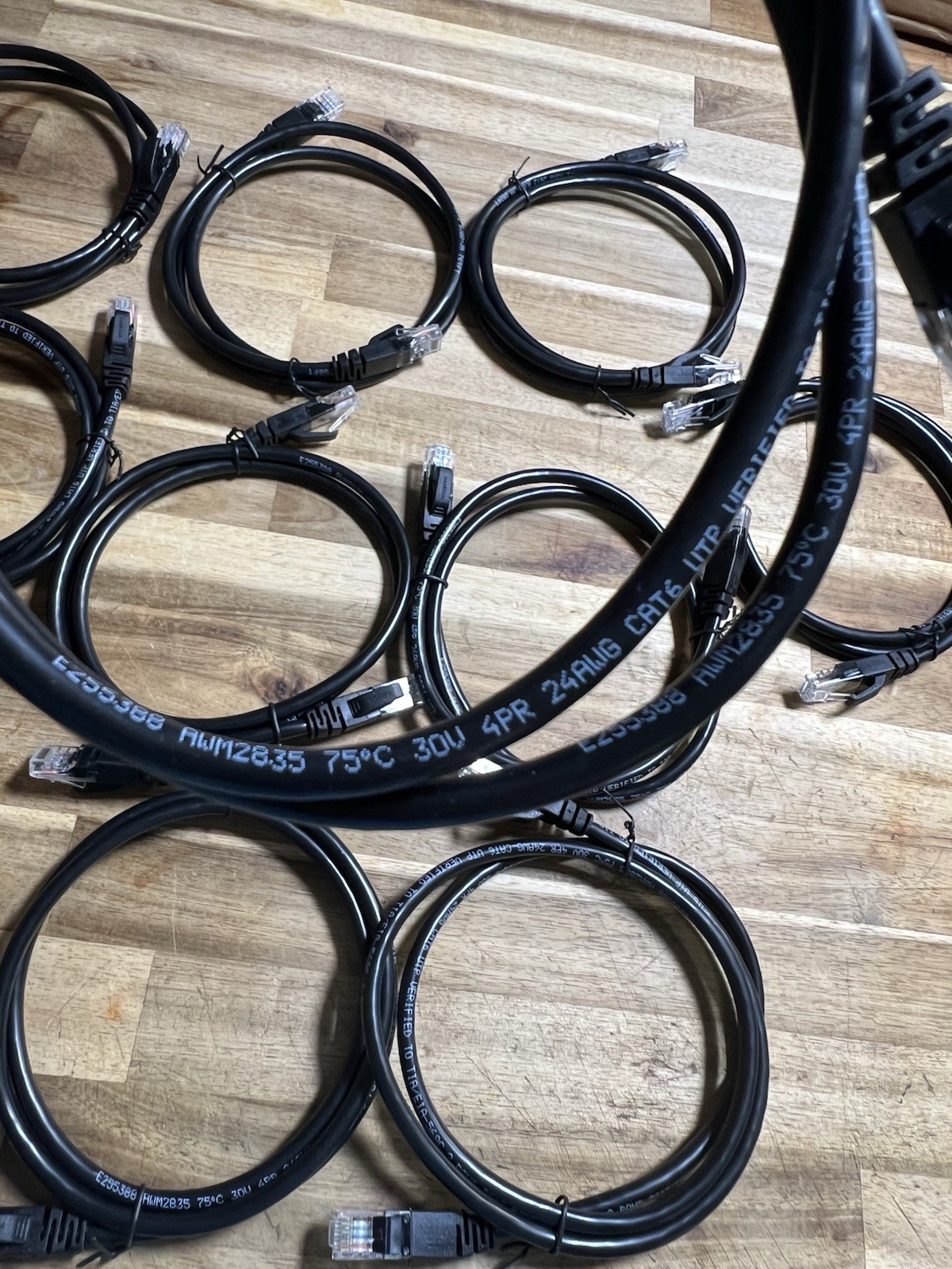 Cat6 Ethernet Cable 3 Feet 10 Pack Network RJ45 Internet Patch Cord Black