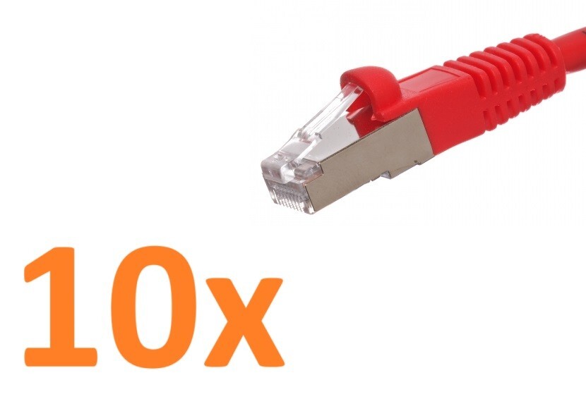Lot of 10 – Cat6e Ethernet Patch Cable RJ45 Internet Cat5e Cable – 10 feet