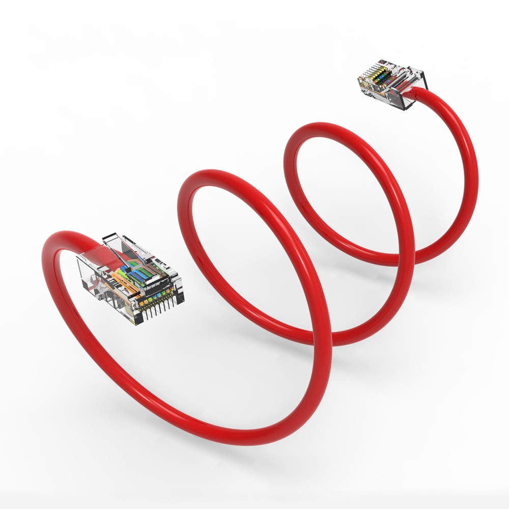 5 Pack of 12Ft CAT6 UTP Ethernet Network Non Booted Cable Red