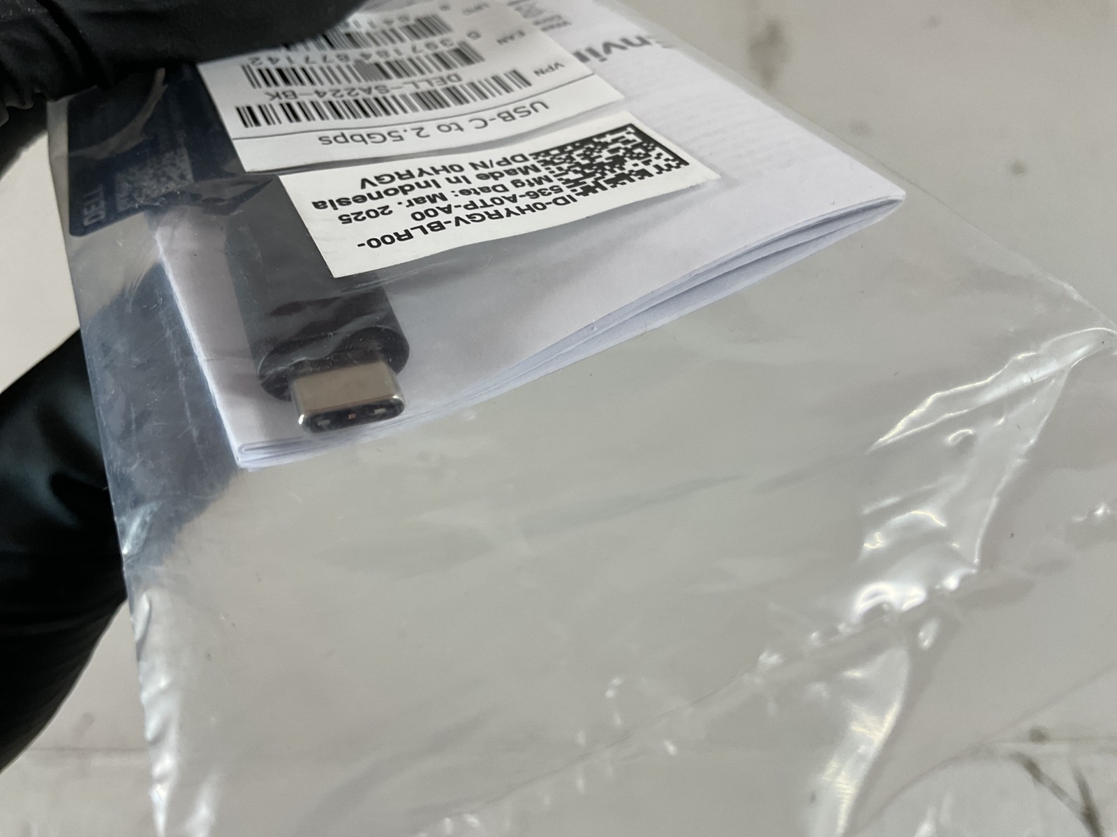 Dell SA224 USB-C to 2.5GbE Gigabit Ethernet Adapter Black – SA224-BK