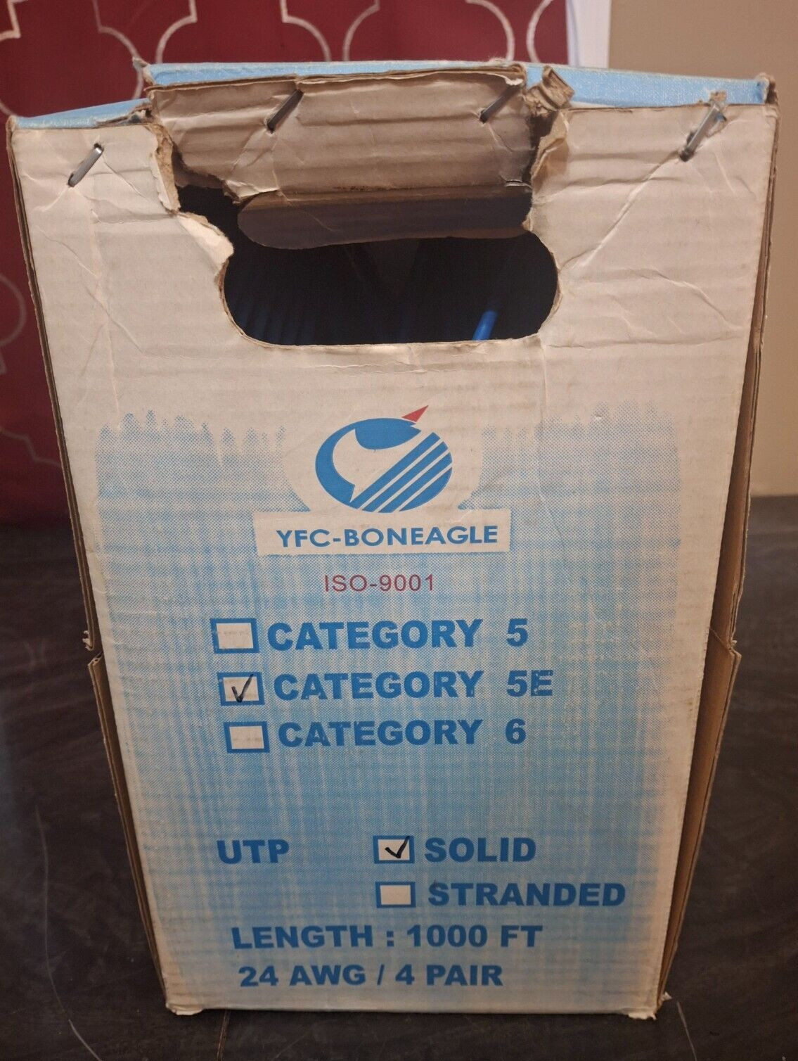 YFC-Boneagle CAT 5E Networking Cable UTP Solid 24AWG 750 FT *READ*