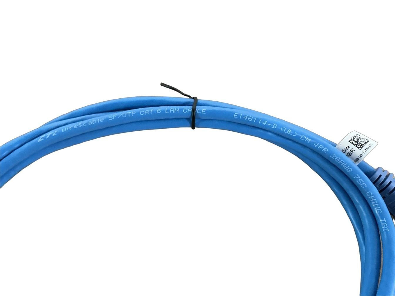Cat6 26AWG 8ft Shielded (S/FTP) PVC CM Ethernet Patch Cable 4-BLUE 1-RED NEW!