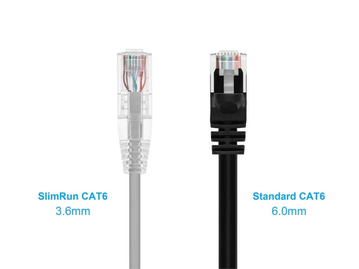 Monoprice Cat6 Ethernet Patch Cable – 3 feet – Gray | Snagless RJ45 Stranded