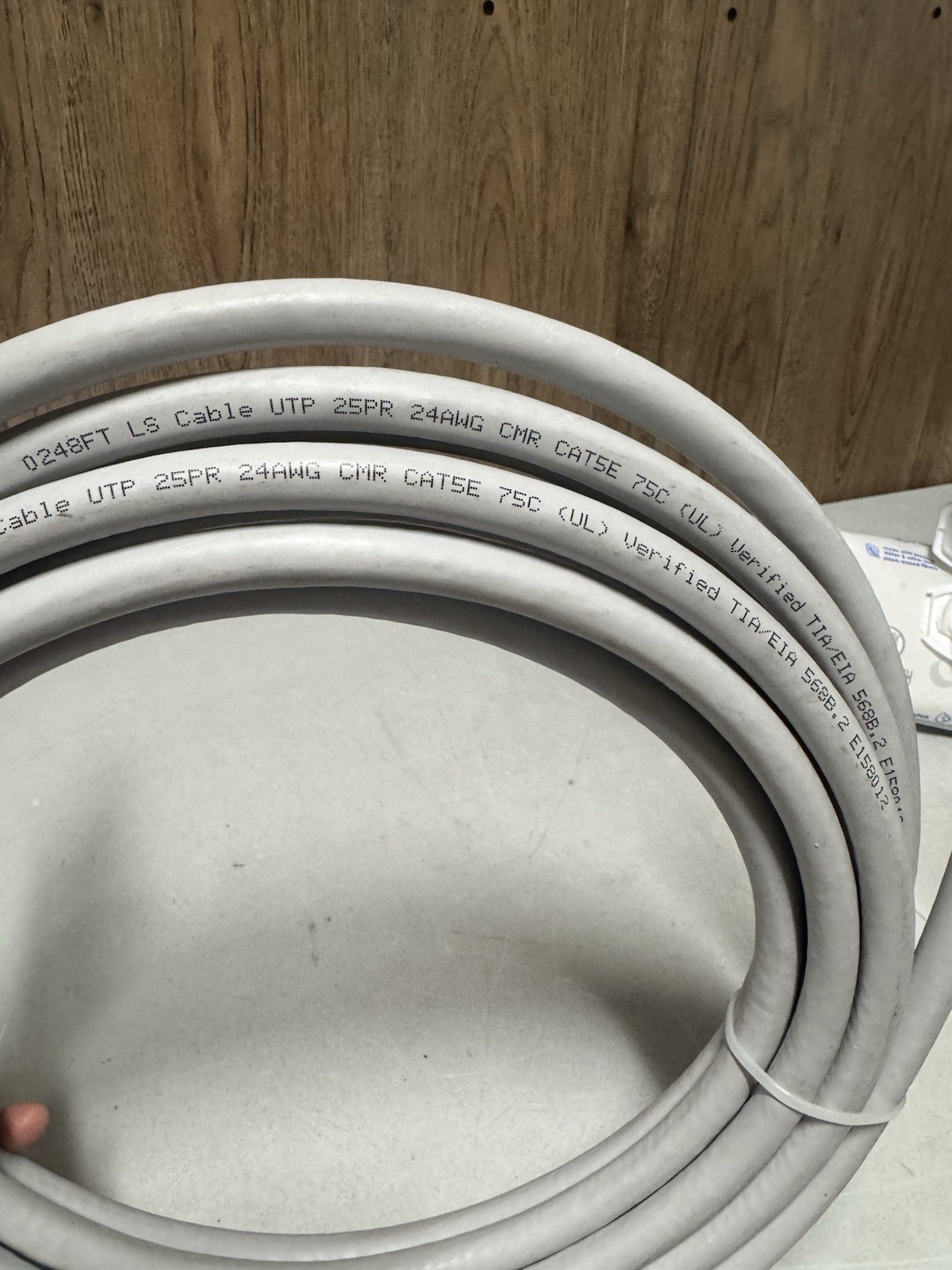 CAT5E 25 Pair Amphenol SCSI Cable 24AWG CMP LS UTP 25PR 75C Tested