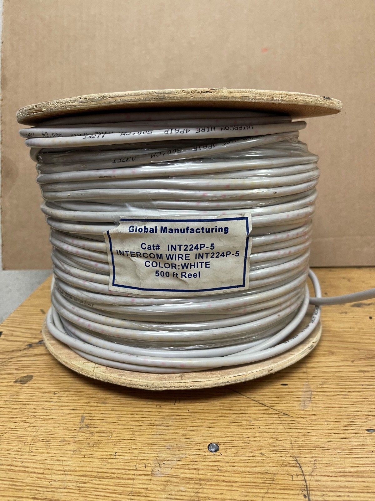 Global Manufacturing UnShielded 4-Twisted Pair Solid Copper 22 AWG Cable 500 Ft
