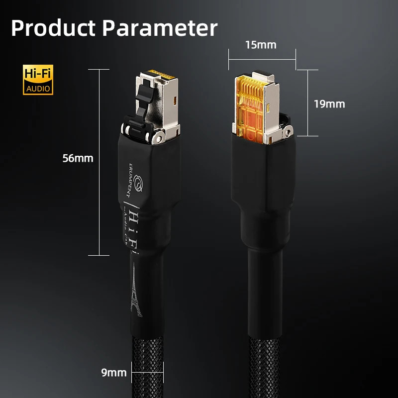 Cat 8 Ethernet Cable 40Gbps 2000MHz Silver Plated Shielded RJ45 LAN Network