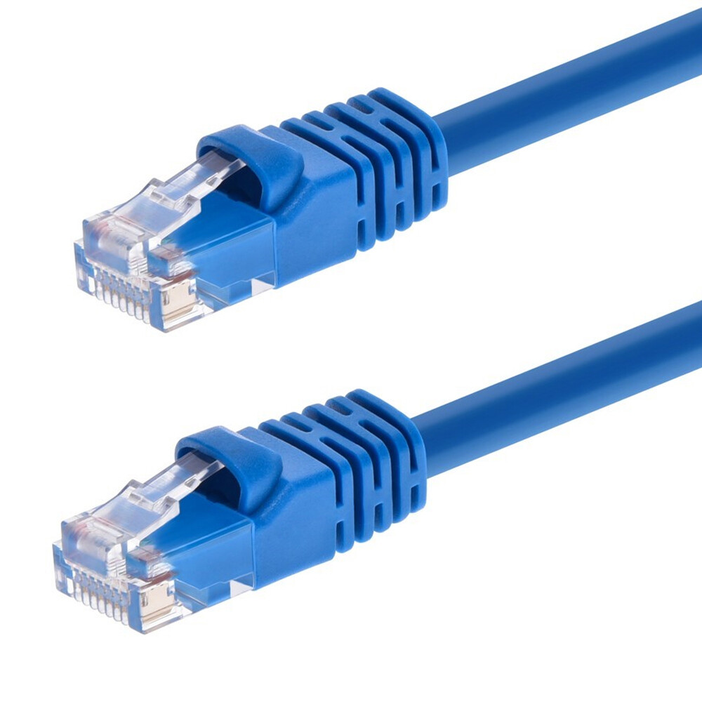 (Pack of 35) MONOPRICE 2114 Patch Cord, Cat 6, Booted, Blue, 3.0 ft.