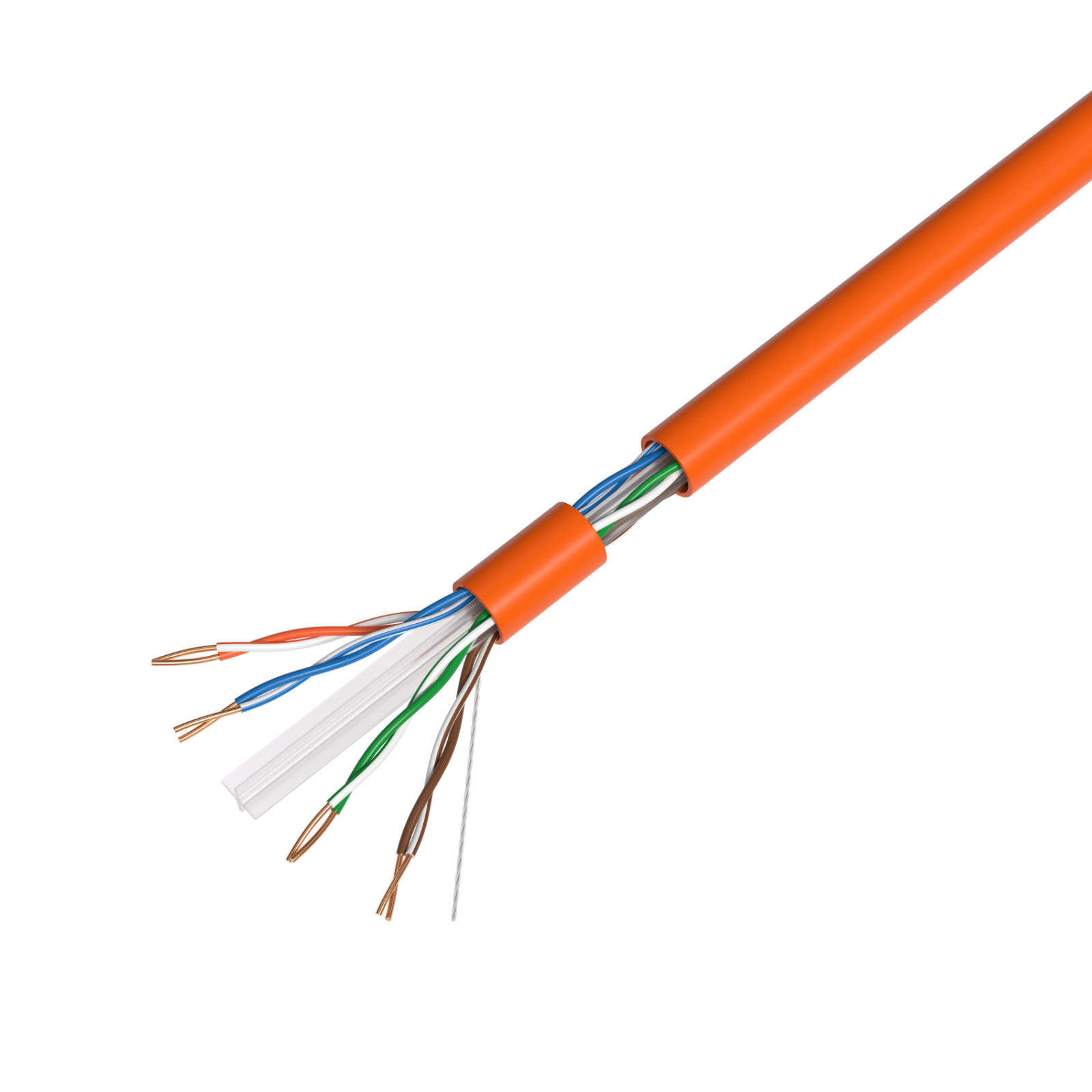 1000ft Cat5e Cable Ethernet Bulk Wire Solid Network CAT5 RJ45 Lan 24AWG ORANGE
