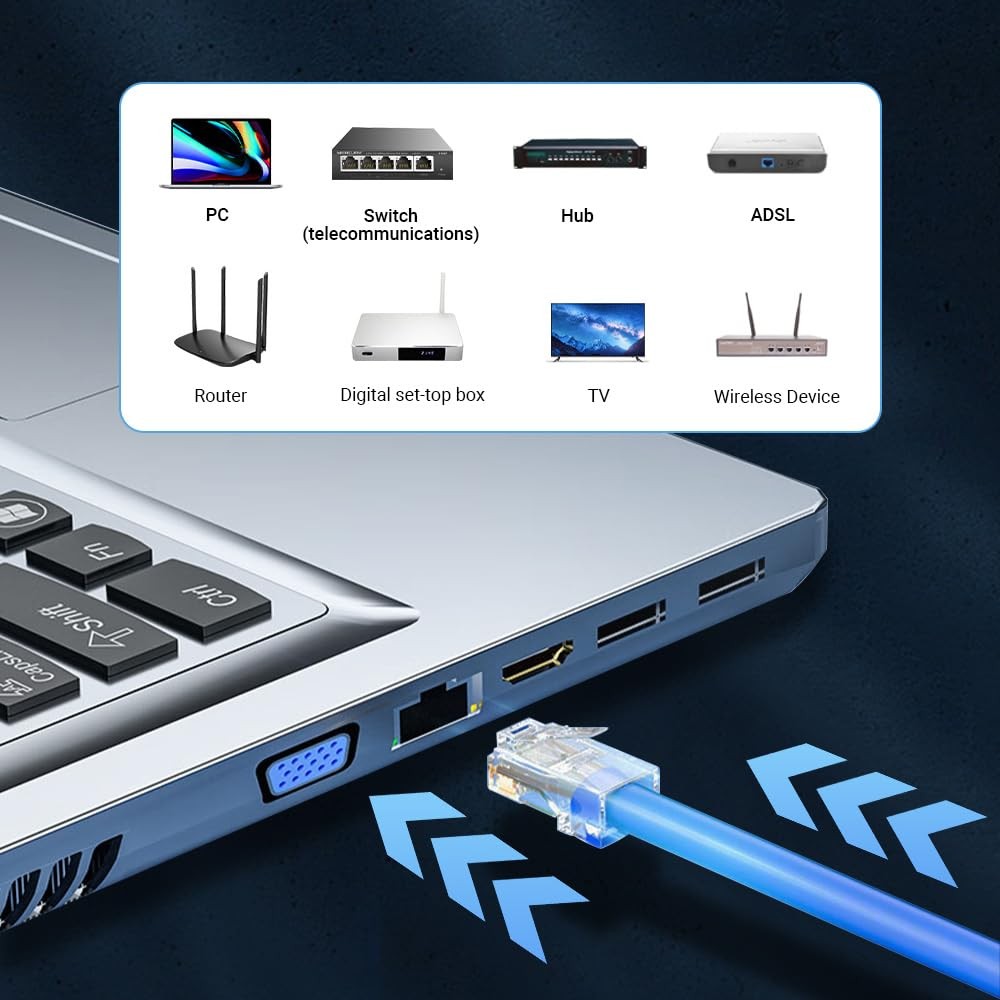 100 PCS RJ45 Cat5e Pass Through Connector Modular Plugs Solid Stranded UTP